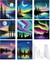 8 Pack Pre Drawn Canvas for Painting Sip and Paint (multi color) 10 x 8 x 9.5 inches